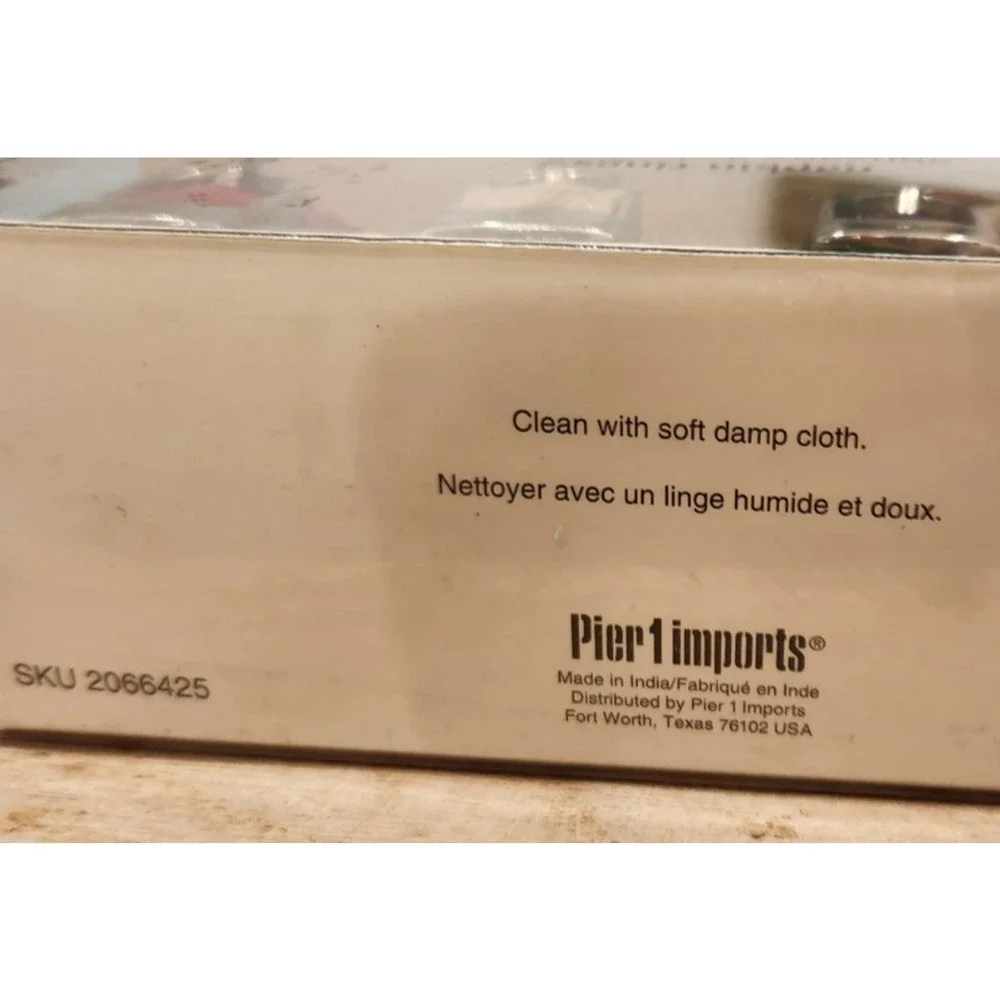 Pier 1 Imports Set Of Four Watch Band Themed Napkin Rings In Original Box